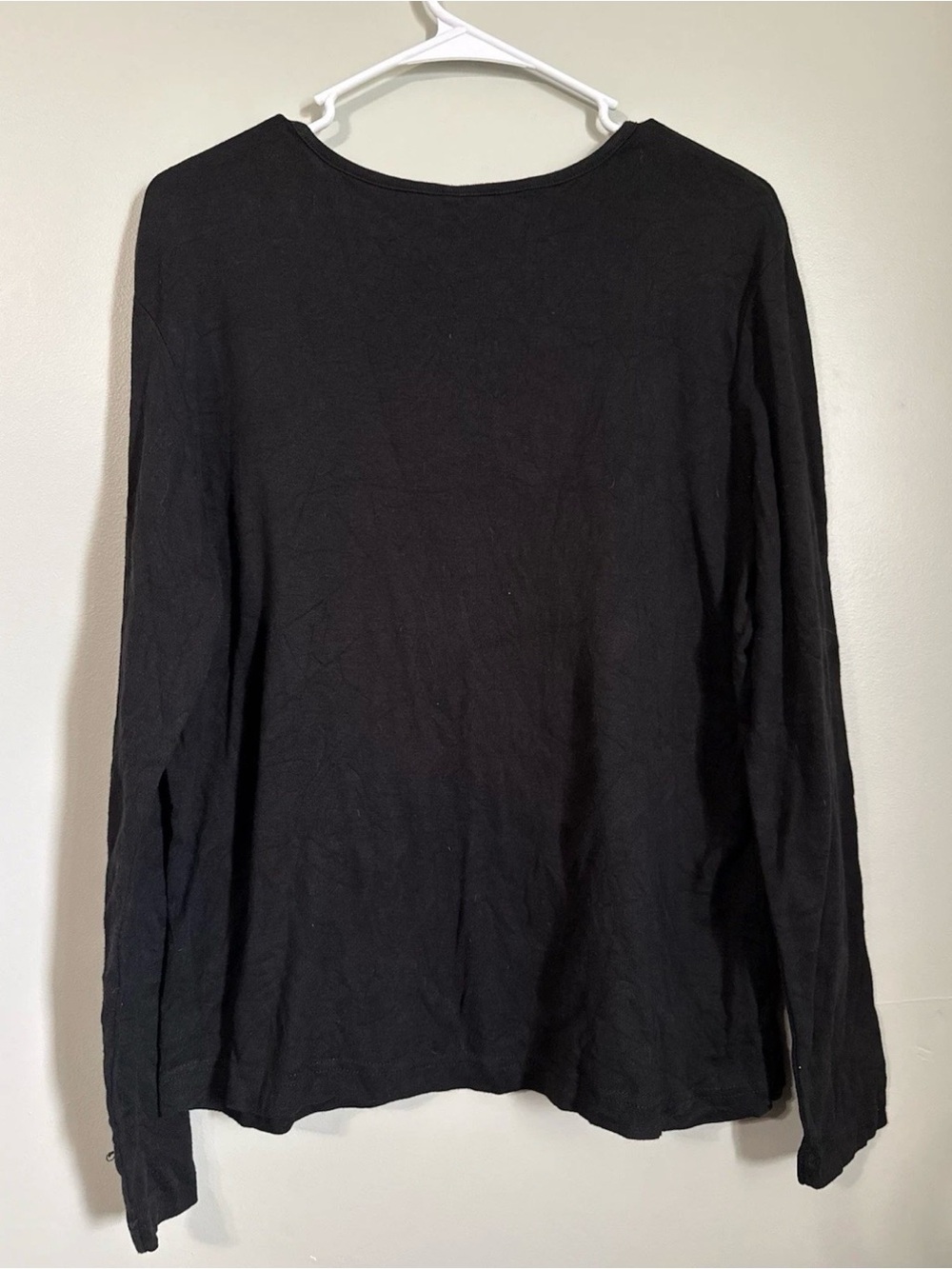 Vtg White Stag Shirt Womens L Black Pumpkin  Embroidered Long Sleeve Halloween - Picture 5 of 7
